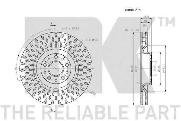 NK 312366 Brake Disc